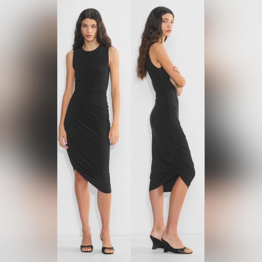 Aritzia Wilfred Smooth Matter Eavesdrop midi Dress